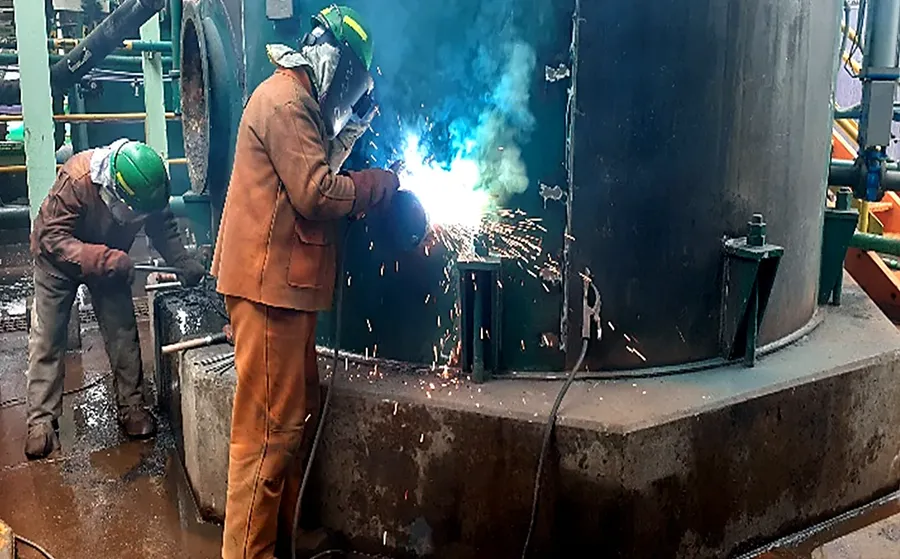 Fotografía del proyecto Reforzamiento de columnas de carbón